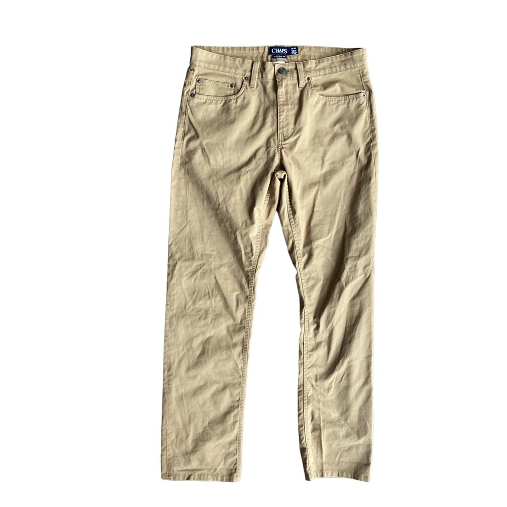 Chaps Cotton Tan Chinos Excellent Condition Size 34/32